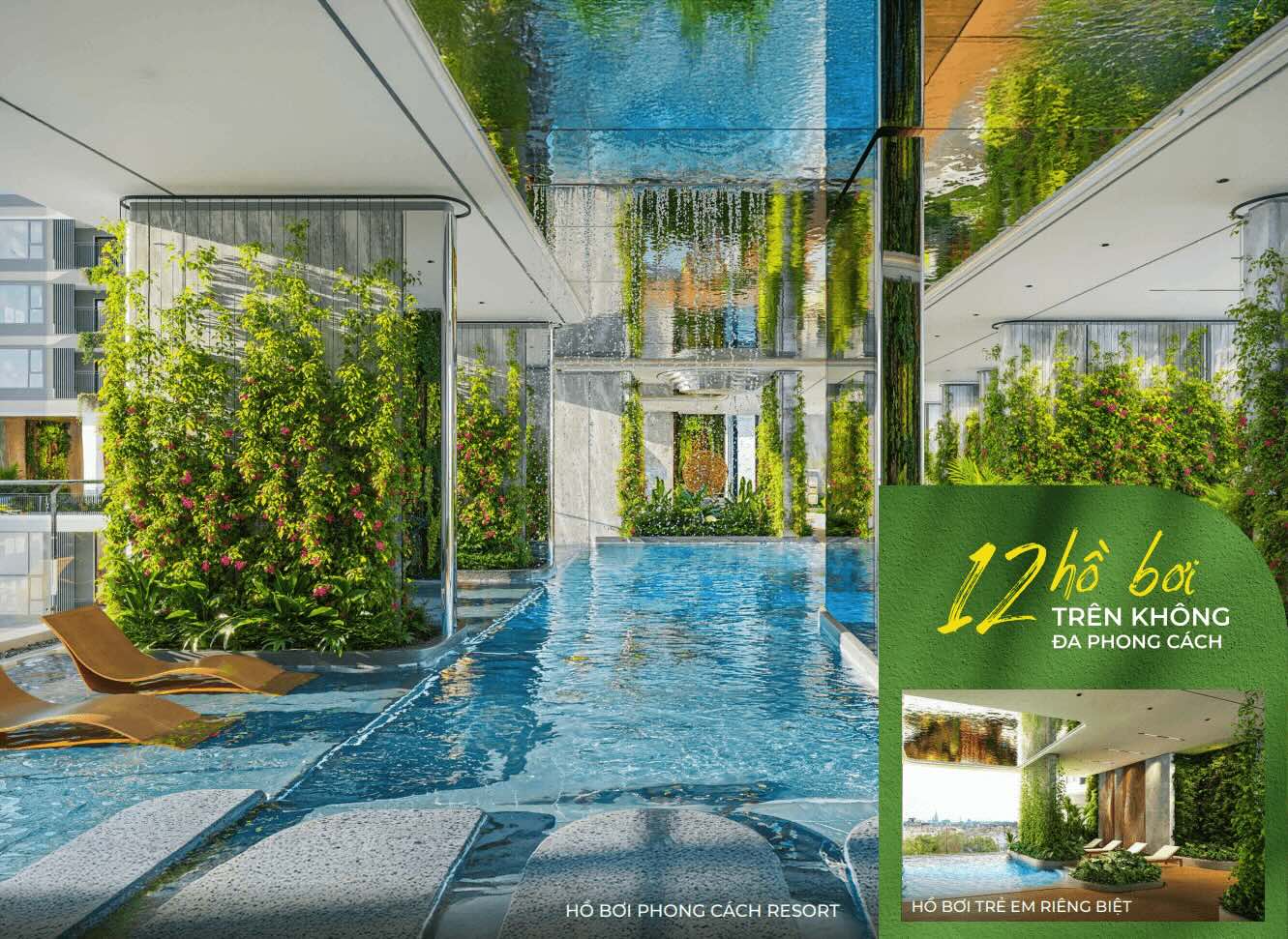 Khám Phá Tiện Ích Monrei Saigon – Sống Chuẩn Nhật Giữa Lòng Sài Gòn 4 Hồ bơi vô cực và công viên nước tại Monrei Saigon