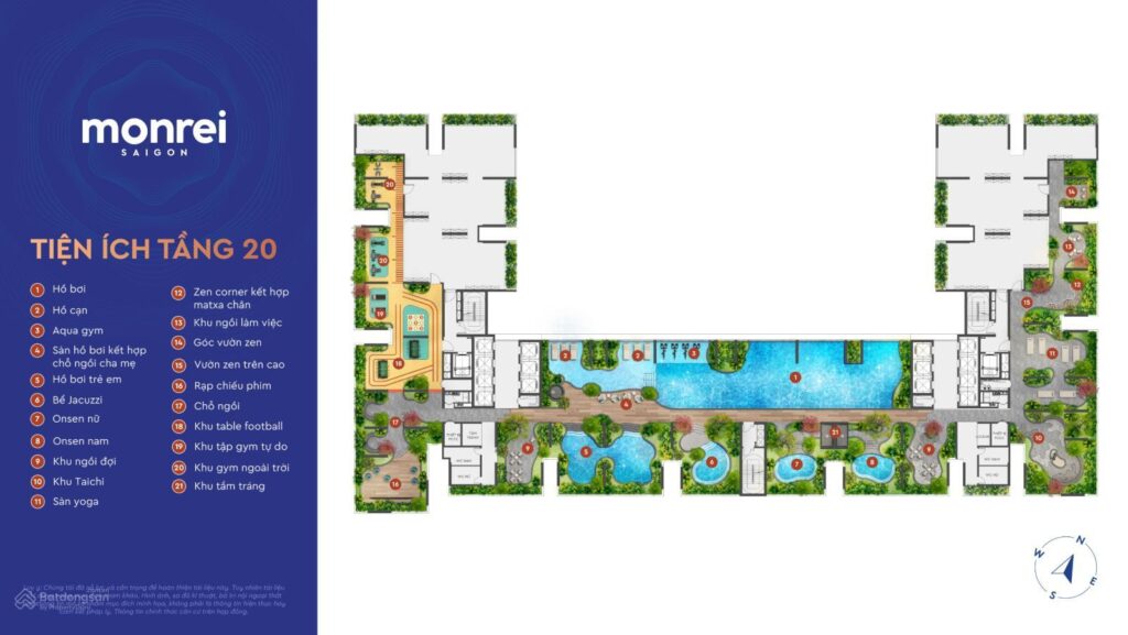 Mặt Bằng Monrei Saigon Chi Tiết: Đánh Giá Ưu Nhược Điểm Thiết Kế 2 Mặt bằng tầng 20